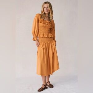 {S} Free People Keep The Romance Set in Amber Honey
